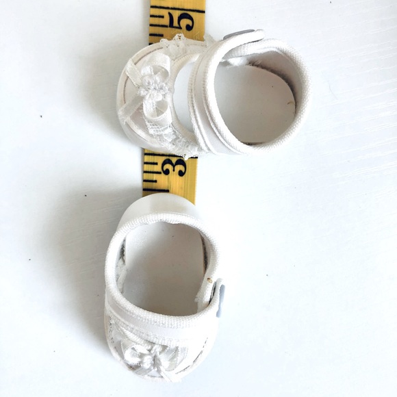 Mary Jane doll shoes sz 2 White with lace - Picture 8 of 16